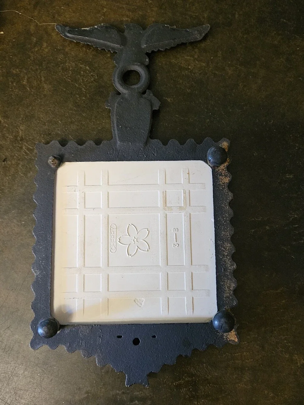 Pair Vintage Americana Cast Iron  Trivets.